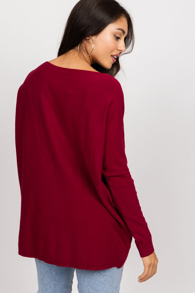Scarlett Tunic Sweater Burgundy